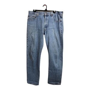 Levi's Jeams Mens Size 38 L34 501 Red Tab Button Fly 5 Pocket Straight Leg